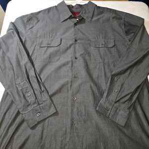 The Foundry Supply Co. Young Men’s Sz 2XLT Button Down Shirt Gray Pockets